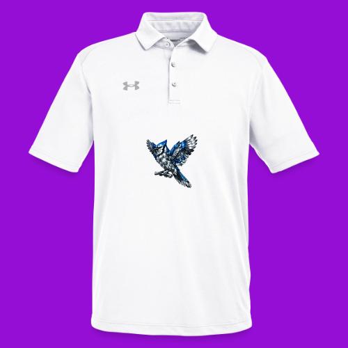 Silver Blue Jay Open Wing Perch - Under Armour Men's Tech Polo