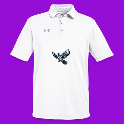 Silver Blue Jay in Flight - Under Armour Men's Tech Polo