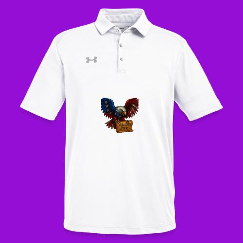 Veterans Press Bald Eagle - Under Armour Men's Tech Polo