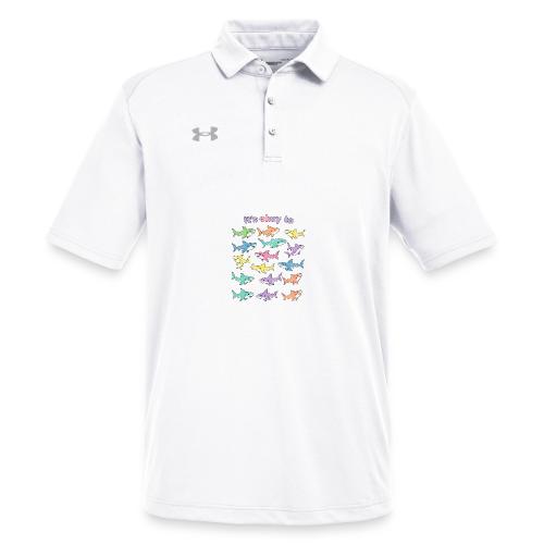 It’s Okay To – Cute Pastel Shark - Under Armour Men's Tech Polo