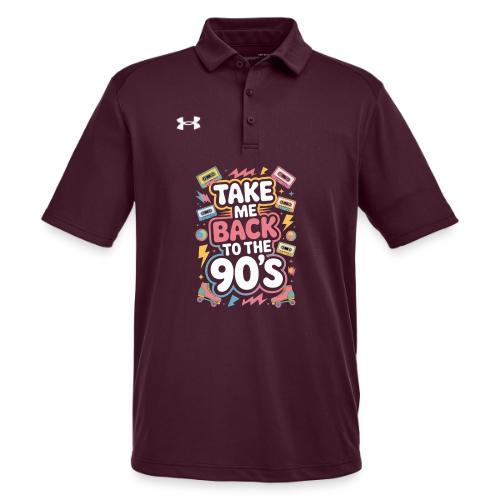 Retro 90s Take Me Back Graphic Art - Under Armour Men's Tech Polo