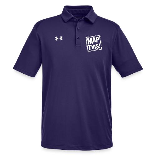 MapThis! White Stamp Logo - Under Armour Men's Tech Polo