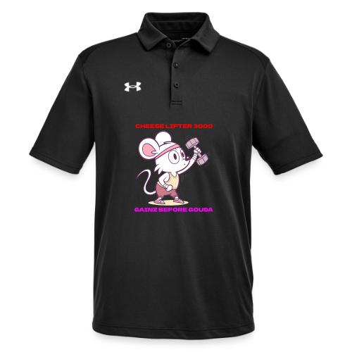 Cheese Lifter 3000 | Funny Gym Rat Mouse tshirt - Under Armour Men's Tech Polo