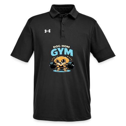 Chibi Dog Gym Workout - Under Armour Men's Tech Polo