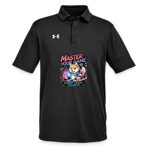Cute Gamer Shiba Inu Level Up - Under Armour Men's Tech Polo