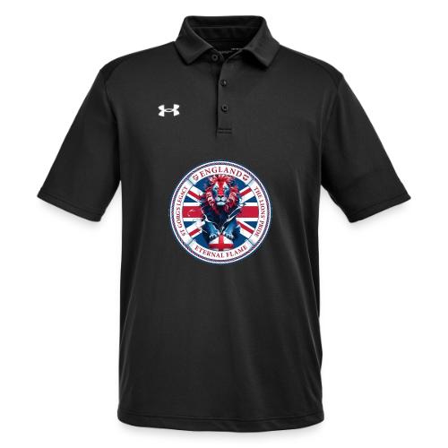 England Lion Emblem T Shirt, Flag Pride Gift - Under Armour Men's Tech Polo