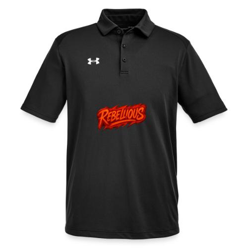 Rebellious Graffiti Neon Orange Streetwear T-Shirt - Under Armour Men's Tech Polo