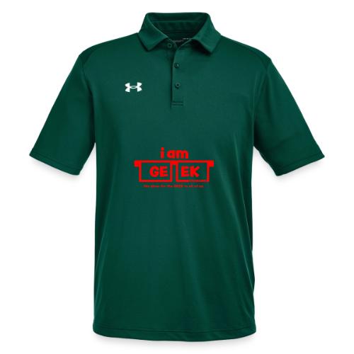 iamGEEK RED - Under Armour Men's Tech Polo