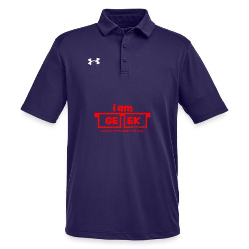 iamGEEK RED - Under Armour Men's Tech Polo