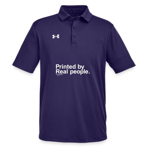 PrintedByRealPeople simple white - Under Armour Men's Tech Polo