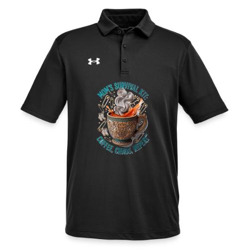 Mom's Survival Kit Tee | Coffee Chaos - Under Armour Men's Tech Polo