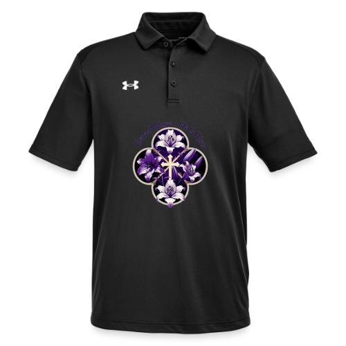 Easter Eternal Bloom Lily Crown T Shirt, Gift - Under Armour Men's Tech Polo