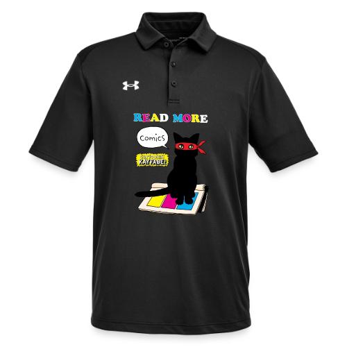 Read More Comics Ninja Cat (dark background) - Under Armour Men's Tech Polo