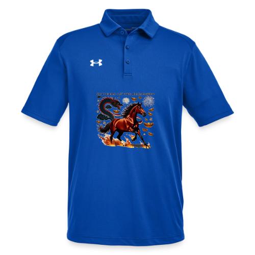 Year of the Horse Victory T Shirt, Lunar New Year - Under Armour Men's Tech Polo