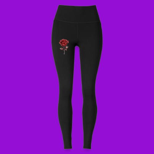 2 Set - Silver and Gold Roses - Under Armour Ladies' Motion Ankle Legging