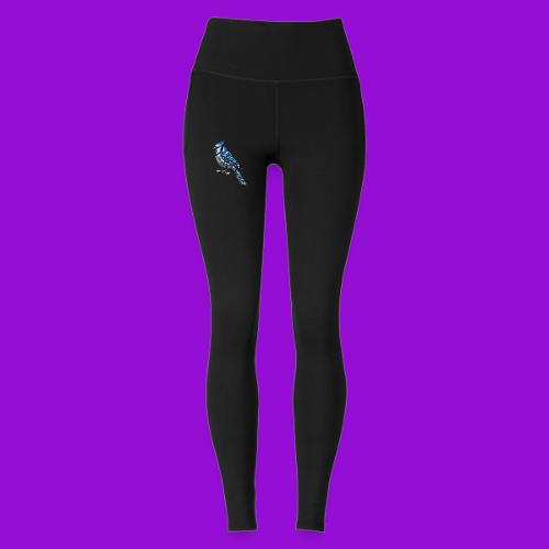 Silver Blue Jay on Perch + Flight Stages 2-print - Under Armour Ladies' Motion Ankle Legging