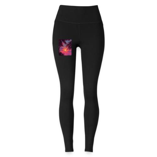 Tropical Sunset Palm Silhouette Design - Under Armour Ladies' Motion Ankle Legging