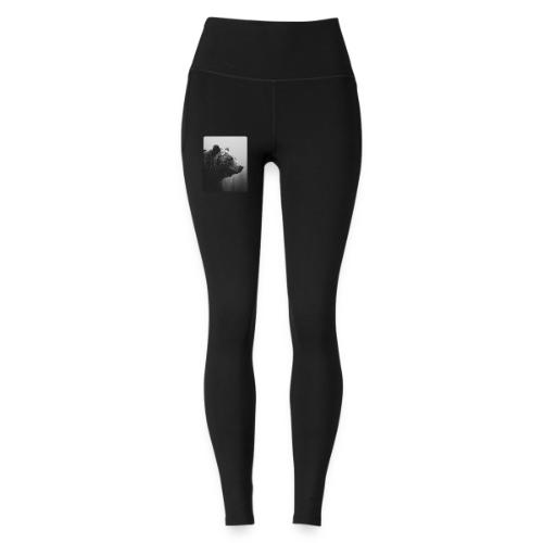Grizzly Bear Black White Portrait Design - Under Armour Ladies' Motion Ankle Legging