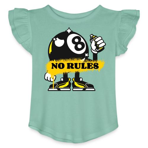 No Rules 8 Ball - Toddler Girls Flutter T-shirt