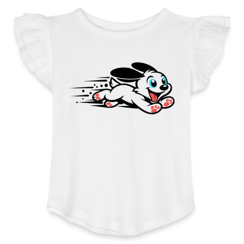 Speedy Pup Sprint on the Run - Toddler Girls Flutter T-shirt