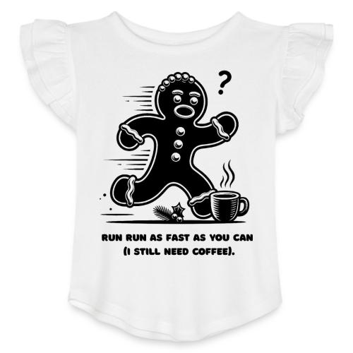 Gingerbread Man T-Shirt - Toddler Girls Flutter T-shirt