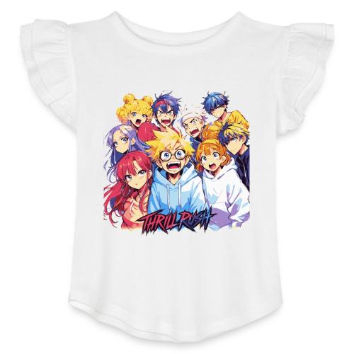 Thrill Rush Anime Squad Streetwear - Toddler Girls Flutter T-shirt