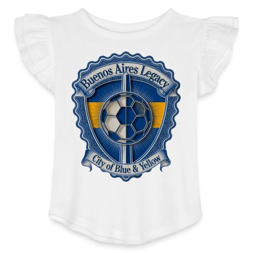 Buenos Aires Legacy T Shirt, Soccer City Pride Gif - Toddler Girls Flutter T-shirt