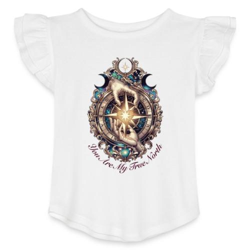 You Are My True North Celestial Compass T-Shirt - Toddler Girls Flutter T-shirt