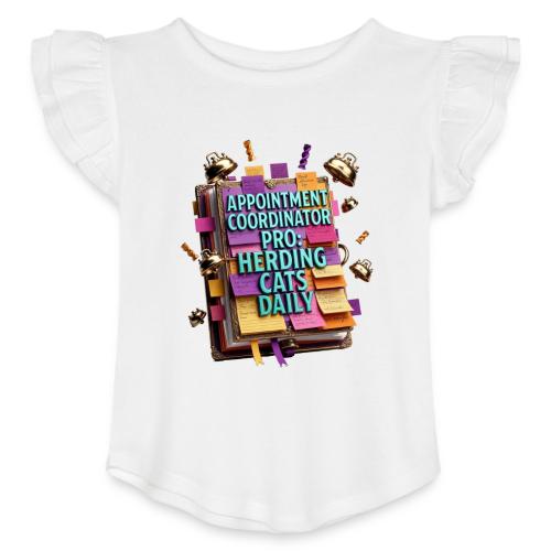 Appointment Coordinator Pro T-Shirt | Herding Cats - Toddler Girls Flutter T-shirt
