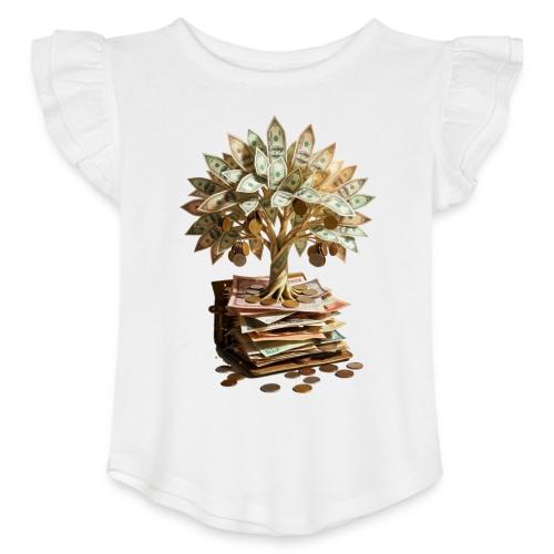 Dad Tax Collector T Shirt - Toddler Girls Flutter T-shirt