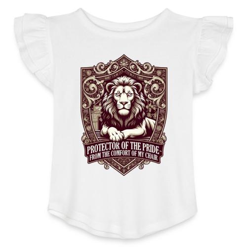 Protector of the Pride T Shirt, Sarcastic Dad Gif - Toddler Girls Flutter T-shirt