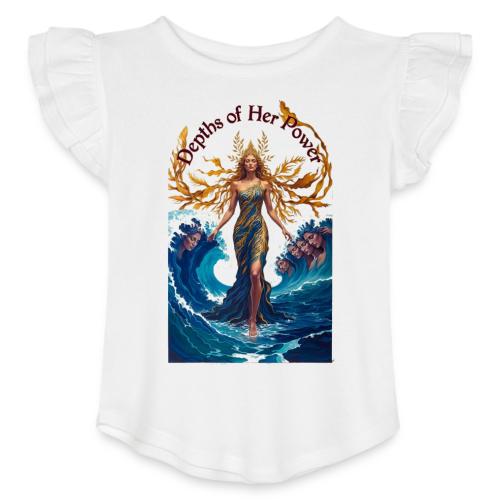 Women’s Day Tidal Sovereign T Shirt, Gift for Wife - Toddler Girls Flutter T-shirt