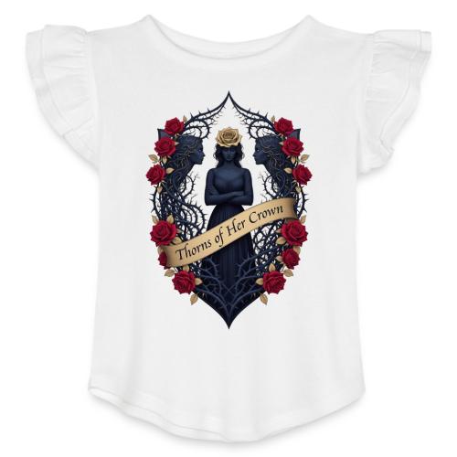 Women’s Day Thorn Crown T Shirt, Gift for Sister - Toddler Girls Flutter T-shirt