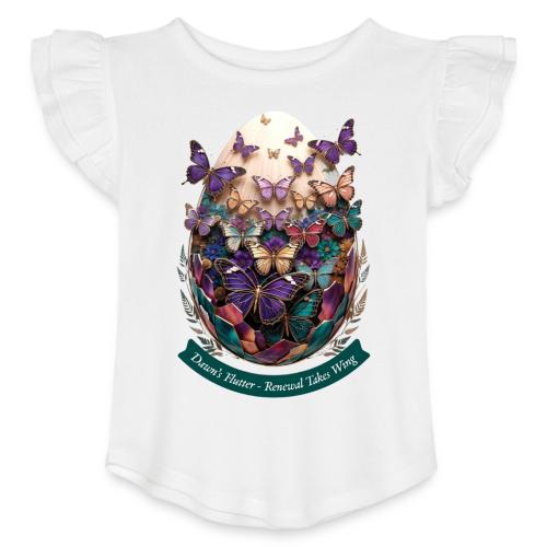 Easter Dawn's Flutter Butterfly T Shirt, Gift - Toddler Girls Flutter T-shirt
