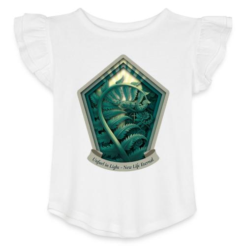 Easter Unfurl in Light Fern T Shirt, Spring Gift - Toddler Girls Flutter T-shirt
