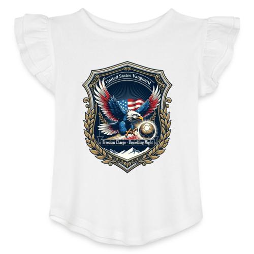 USA Eagle Vanguard T-Shirt,American Flag PrideGift - Toddler Girls Flutter T-shirt