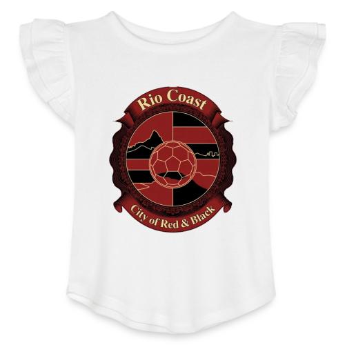 Flamengo Rio Coast T Shirt, Football Pride Gift - Toddler Girls Flutter T-shirt