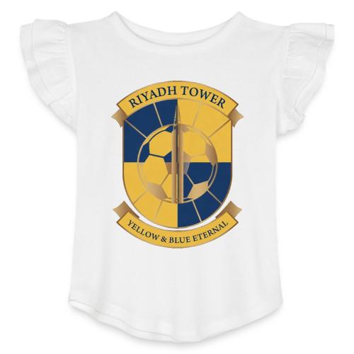 Riyadh Tower Premium T Shirt, Football Pride Gift - Toddler Girls Flutter T-shirt
