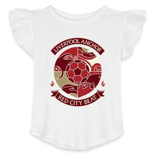 Liverpool Anchor T Shirt, Soccer City Pride Gift - Toddler Girls Flutter T-shirt