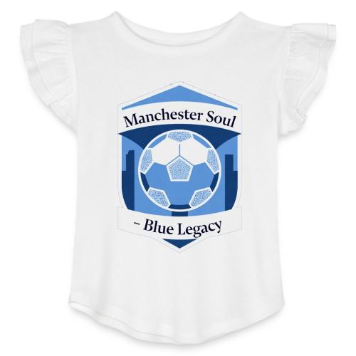 Manchester Soul Soccer City Emblem T Shirt, Gift - Toddler Girls Flutter T-shirt
