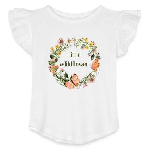 Little wildflower – Baby Shower Gift Bodysuit - Toddler Girls Flutter T-shirt