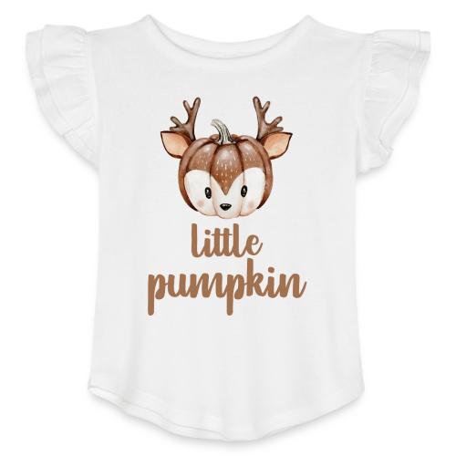 Little pumpkin - Toddler Girls Flutter T-shirt