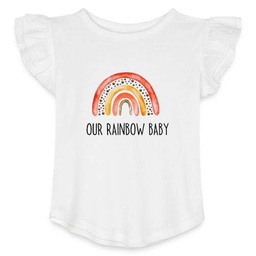 Rainbow baby - Toddler Girls Flutter T-shirt