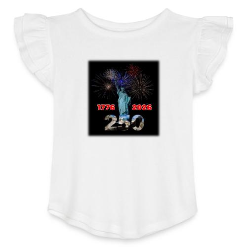 1776 - 2026 - 250 Years USA | Fireworks - Toddler Girls Flutter T-shirt