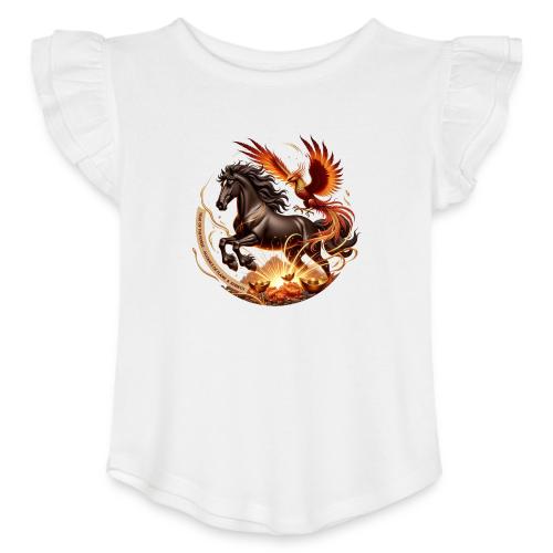 Year of the Horse Phoenix T Shirt, Lunar NY Gift - Toddler Girls Flutter T-shirt