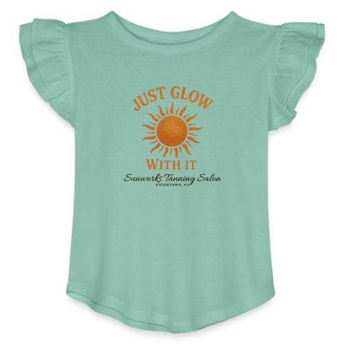 Just Glow With It - Toddler Girls Flutter T-shirt