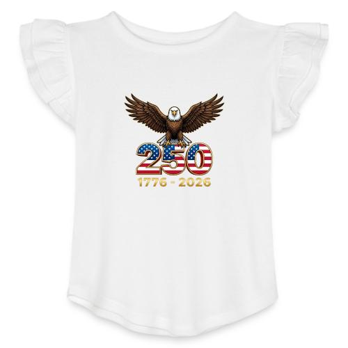 Eagle 250th Anniversary 1776-2026 - Toddler Girls Flutter T-shirt