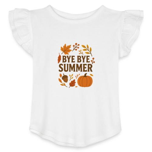 Bye Bye Summer - Toddler Girls Flutter T-shirt
