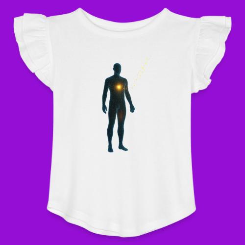 Glowing Chest Personl - Toddler Girls Flutter T-shirt