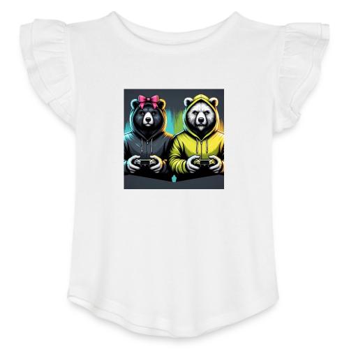 Gamer Bears - Toddler Girls Flutter T-shirt